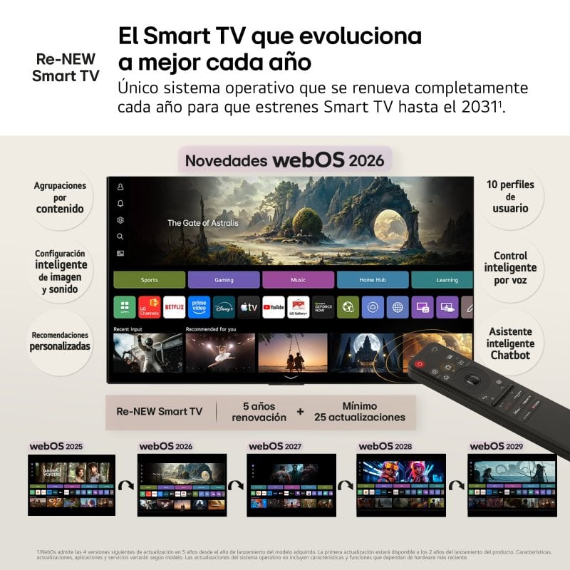 TV LG OLED evo AI OLED42C64LA 42" 4K UltraHD 120Hz Smart TV WebOS Dolby Vision Atmos