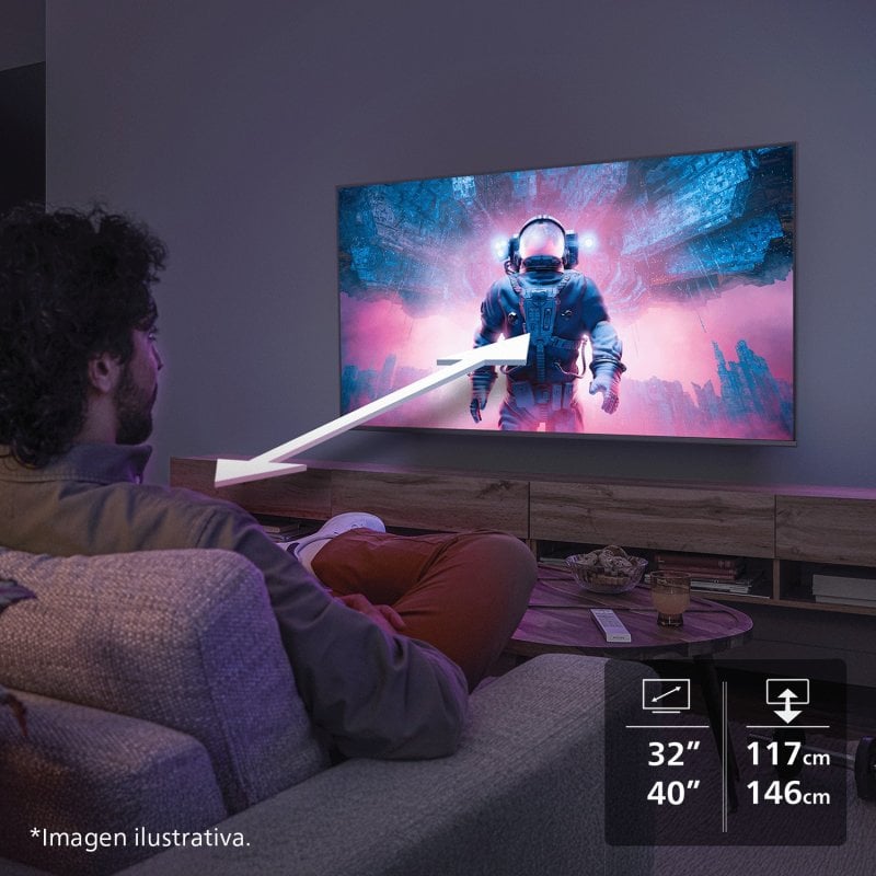 TV Philips LED 40PFS6050/12 40" Full HD 60Hz Smart TV Titan OS HDR10 Alexa