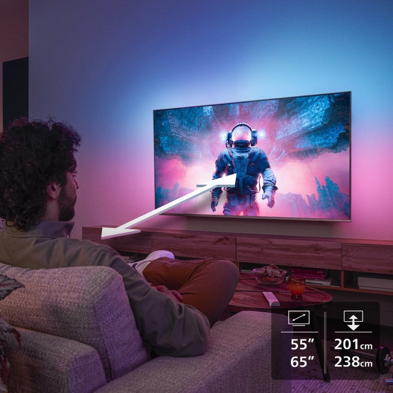 TV Philips OLED 65OLED801 65" 4K UltraHD 120Hz Smart TV Titan OS HDR10+ Dolby Atmos