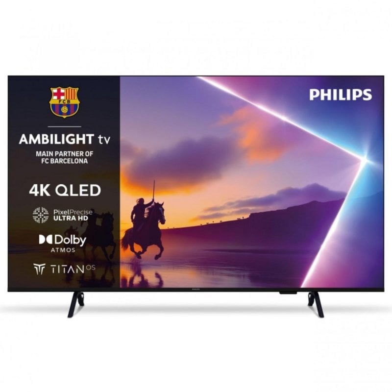 TV Philips QLED 43" 4K Ambilight Titan OS Dolby Atmos Smart TV