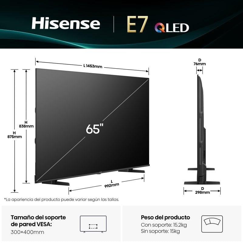 TV Hisense QLED 65E7Q 65" 4K UltraHD 60Hz Smart TV VIDAA Dolby Vision HDR10+ Quantum Dot