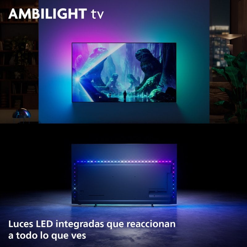 TV Philips OLED 65OLED801 65" 4K UltraHD 120Hz Smart TV Titan OS HDR10+ Dolby Atmos