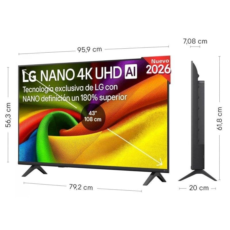 TV LG NanoCell 43NU8E0B3LA 43" 4K UHD 60Hz Smart TV WebOS HDR10 AI Sound