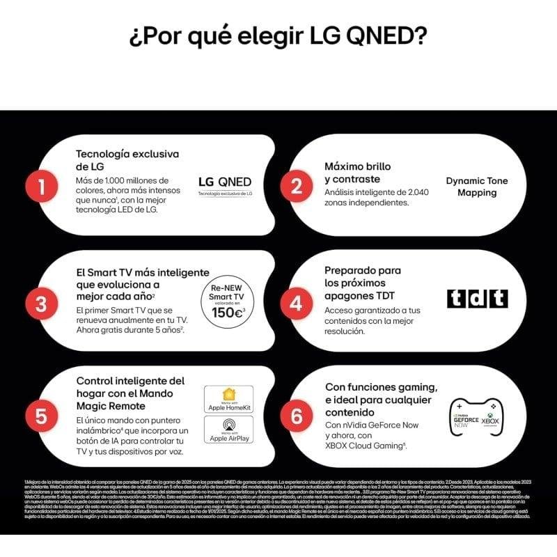 TV LG QNED 43QNED84A6C 43" 4K UltraHD 60Hz Smart TV WebOS HDR10 VRR