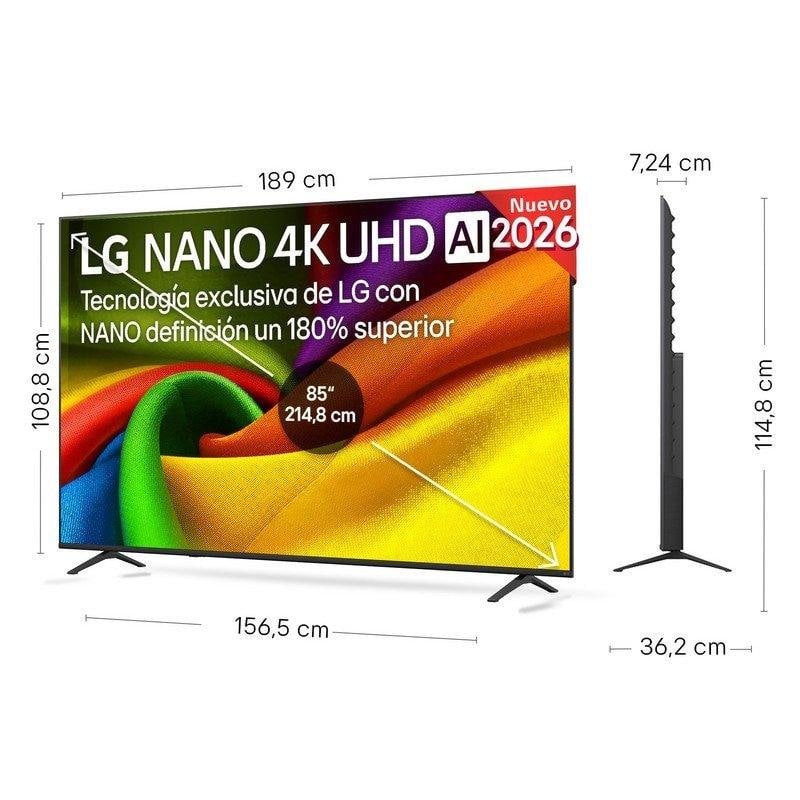 TV LG NanoCell 85NU850B6LA 85" 4K UltraHD 60Hz Smart TV WebOS HDR10 Pro Antiriflesso