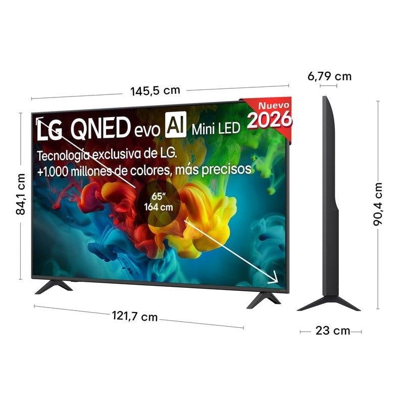 TV LG QNED Mini LED 65QNED82B6B 65" 4K UltraHD 144Hz Smart TV WebOS HDR10 IA