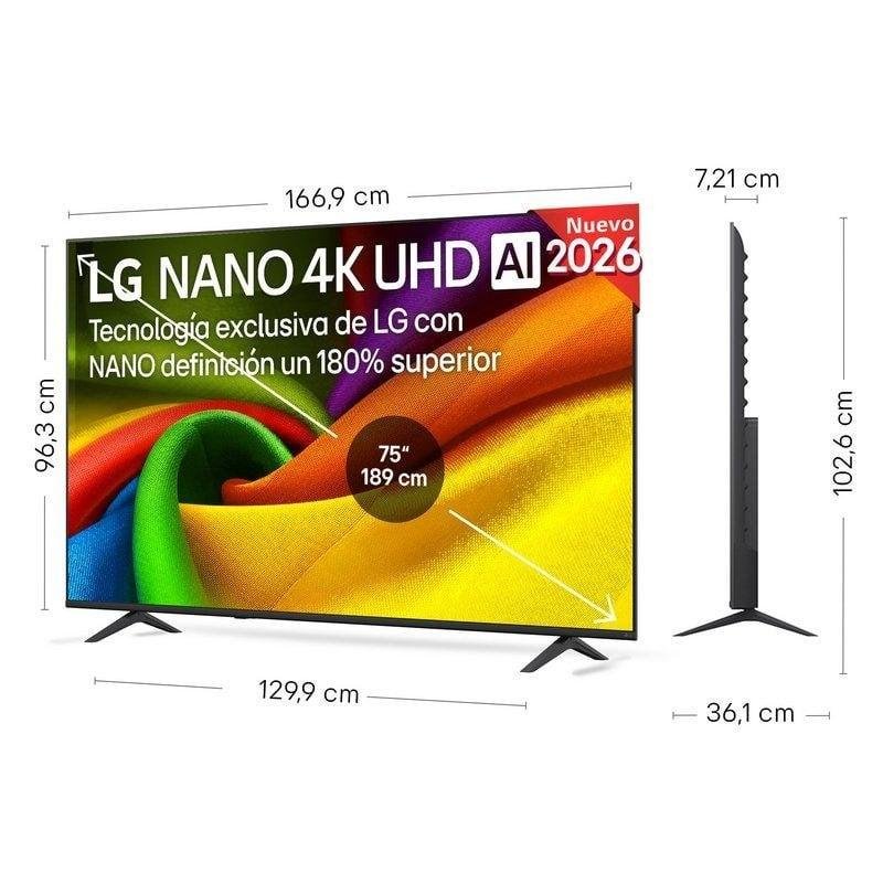 TV LG NANO 75NU8E0B3LA 75" 4K UltraHD 60Hz Smart TV WebOS HDR10 Antiriflesso