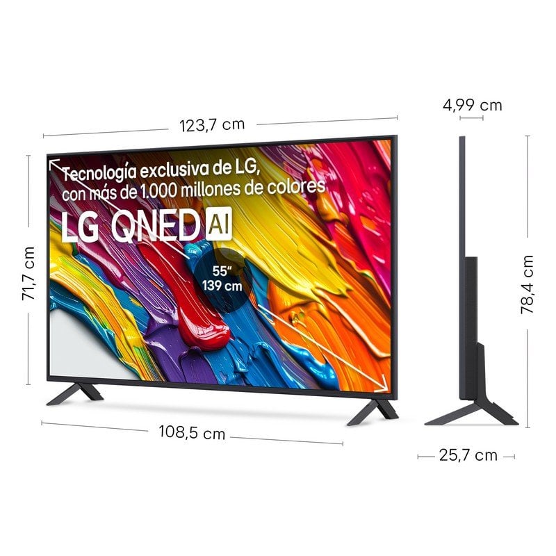 LG QNED 55QNED82A6B 55" 4K Ultra HD, Telecomando magico, HDMI 2.1, AI Sound Pro