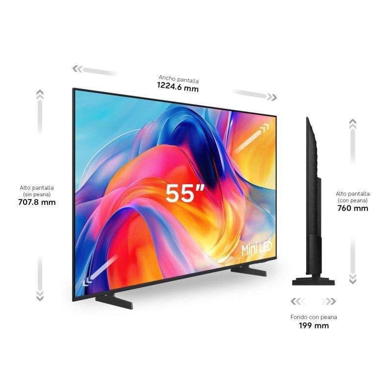 TV Samsung Mini LED TU55M72HAUXXC 55" 4K UltraHD 120Hz Smart TV Tizen HDR10+ Vision AI