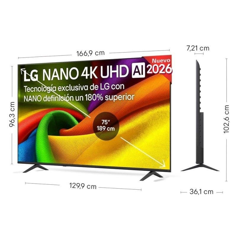 TV LG NanoCell 75NU850B6LA 75" 4K UltraHD 60Hz Smart TV WebOS HDR10 HLG Antiriflesso