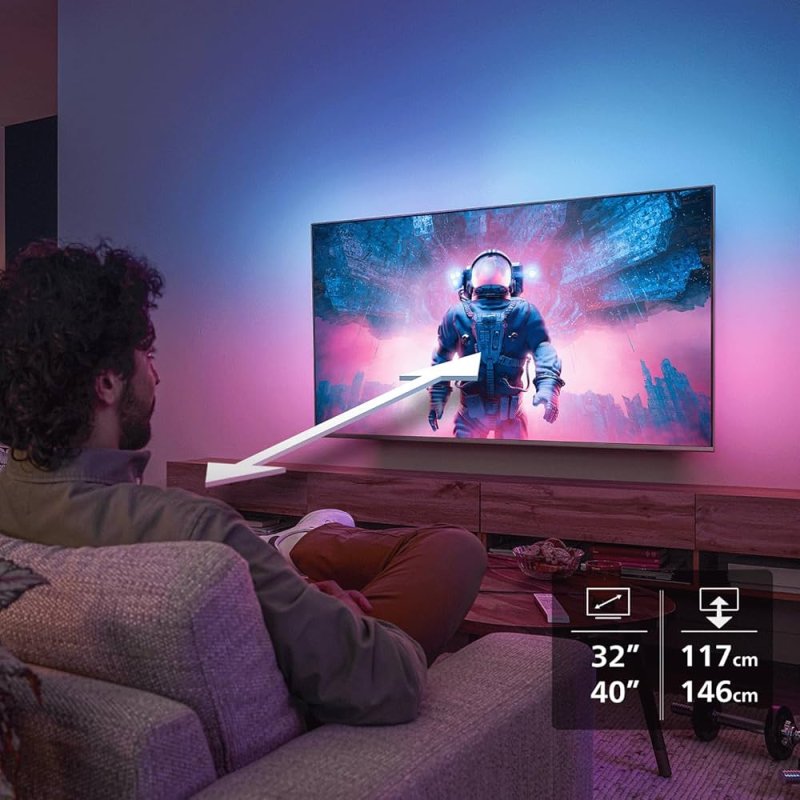 TV Philips QLED 32PQS6901/12 32" Full HD 60Hz Smart TV Titan OS HDR10 Ambilight