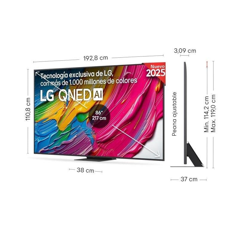 TV LG QNED 86QNED81A6A 86" 4K UltraHD 60Hz Smart TV WebOS HDR10 Pro AI