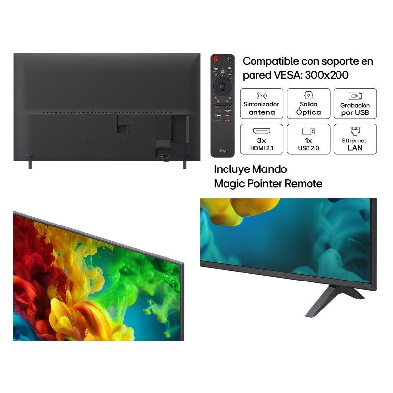 TV LG QNED Mini LED 65QNED82B6B 65" 4K UltraHD 144Hz Smart TV WebOS HDR10 IA