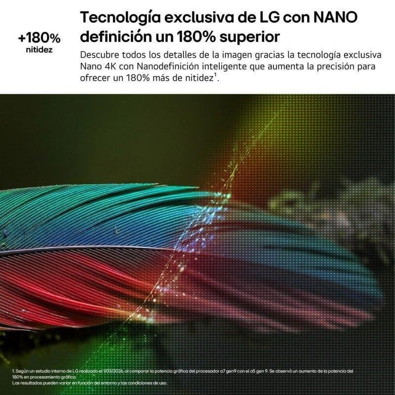 TV LG NANO 75NU8E0B3LA 75" 4K UltraHD 60Hz Smart TV WebOS HDR10 Antiriflesso