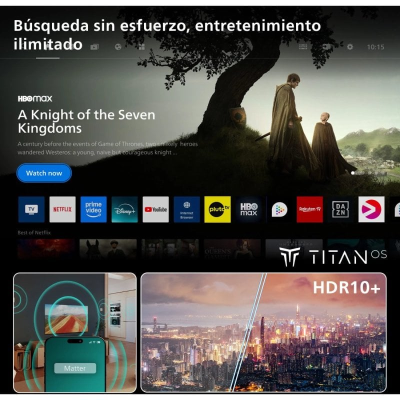 TV Philips LED 43PUS7001/12 43" 4K UltraHD 60Hz Smart TV Titan OS HDR10+ Dolby Atmos