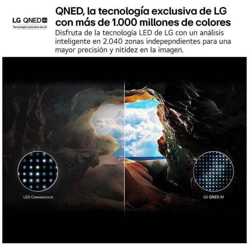 TV LG QNED 55QNED80A3A 55" 4K UltraHD 60Hz Smart TV WebOS HDR10 Colore QNED IA