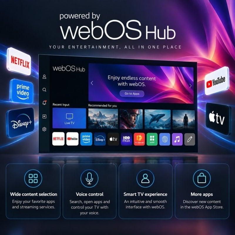 TV Nilait LED Prisma 50UD7004SWOS 50" 4K UltraHD 60Hz Smart TV WebOS HDR10