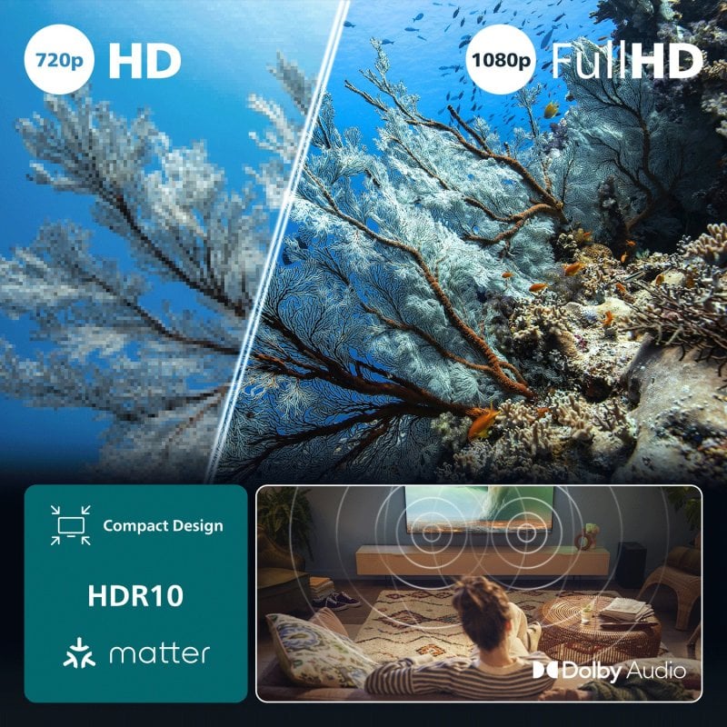 TV Philips LED 40PFS6050/12 40" Full HD 60Hz Smart TV Titan OS HDR10 Alexa