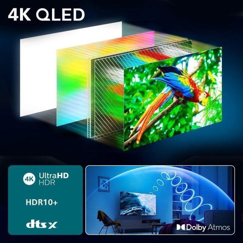 TV Philips QLED 75PUS7810 75" 4K UltraHD 60Hz Smart TV Titan OS HDR10+ Dolby Atmos