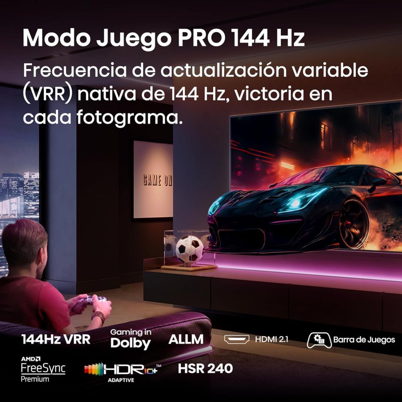 Hisense QLED 85E7Q Pro 85″ 4K Gaming 144Hz AMD Freesync Premium Dolby Vision Atmos