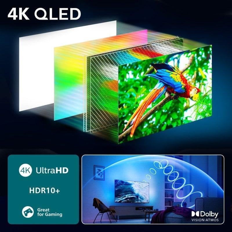 TV Philips QLED 43PUS9010 43" 4K UltraHD 120Hz Smart TV Titan OS Dolby Vision Ambilight