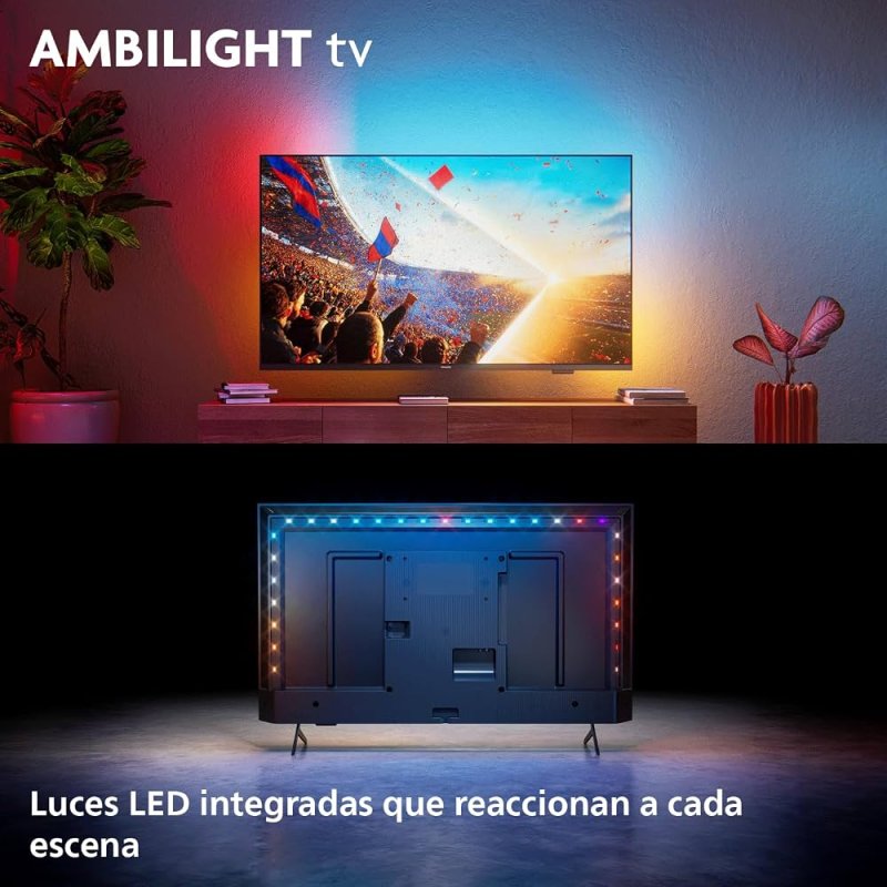 TV Philips LED 55PUS8001 55" 4K UltraHD 60Hz Smart TV Titan OS HDR10+ Ambilight