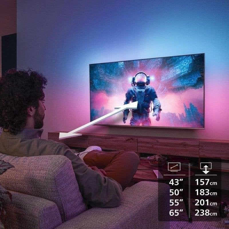 TV Philips LED 50PUS8010 50" 4K UltraHD 60Hz Smart TV Titan OS HDR10 Ambilight