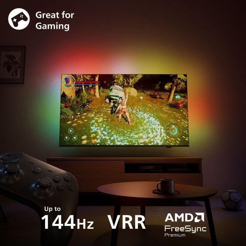 TV Philips QD MiniLED 75MLED920 75" 4K UltraHD 120Hz Smart TV Titan OS Dolby Vision Atmos
