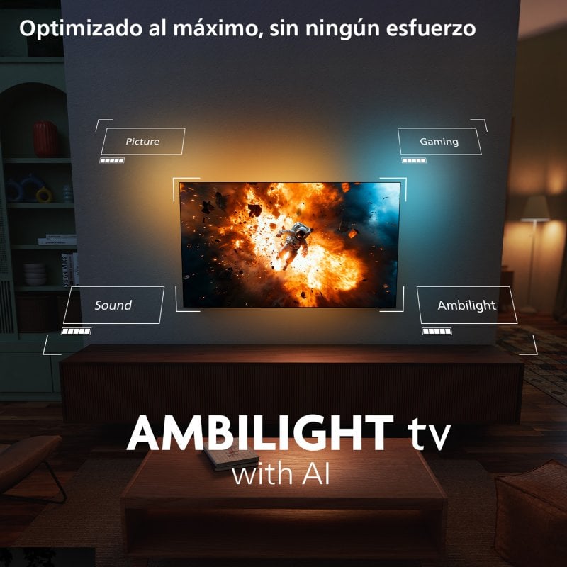 TV Philips OLED 65OLED801 65" 4K UltraHD 120Hz Smart TV Titan OS HDR10+ Dolby Atmos