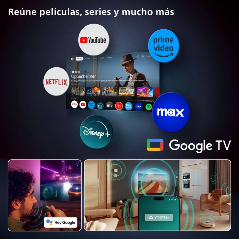 Philips Ambilight OLED 48" 48OLED820 UltraHD 4K Dolby Vision e Dolby Atmos Google TV