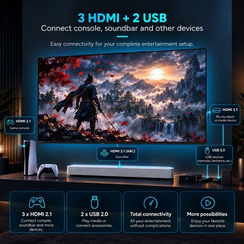 TV Nilait LED Prisma 50UD7004SWOS 50" 4K UltraHD 60Hz Smart TV WebOS HDR10