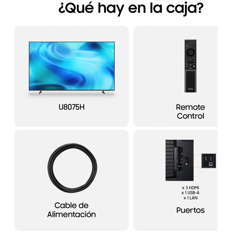TV Samsung LED TU75U8075HUXXC 75" 4K UltraHD 120Hz Smart TV Tizen HDR10+ Gaming Hub