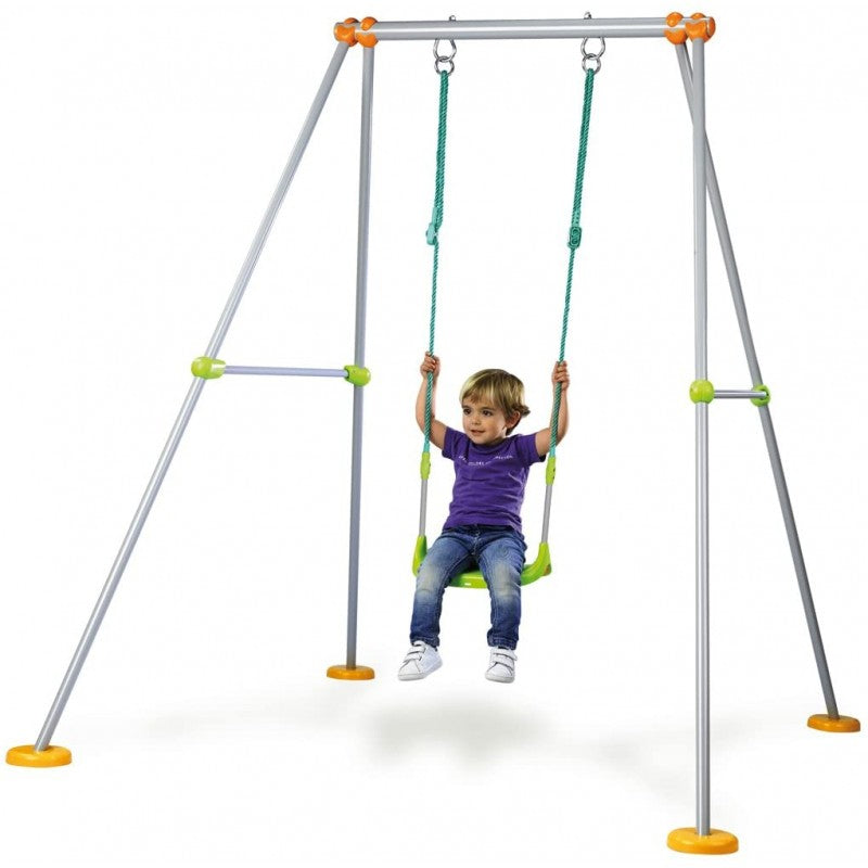 Smoby 7600310191 Altalena Plus in Metallo con Seggiolino Evolutivo 2 in 1, Altezza 180 cm