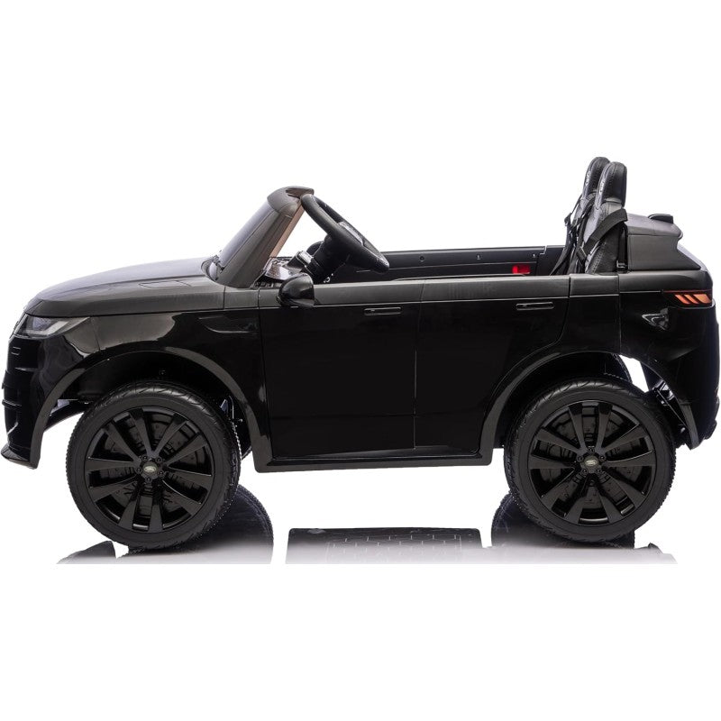Auto Elettrica 24V per Bambini 2 Posti Range Rover Sport con Sedile in Pelle Cintura 3 Punti Telecomando – Variante Nero