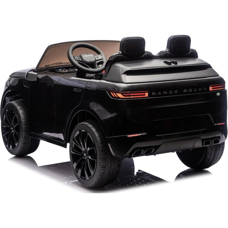 Auto Elettrica 24V per Bambini 2 Posti Range Rover Sport con Sedile in Pelle Cintura 3 Punti Telecomando – Variante Nero
