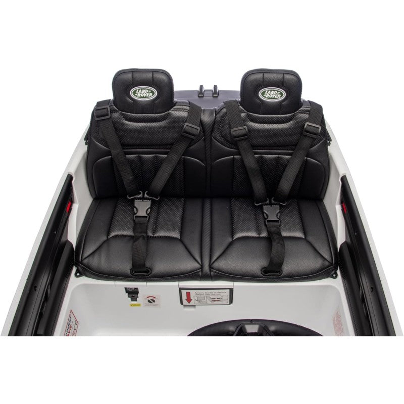 Auto Elettrica 24V per Bambini 2 Posti Range Rover Sport con Sedile in Pelle Cintura 3 Punti Telecomando – Variante Bianco