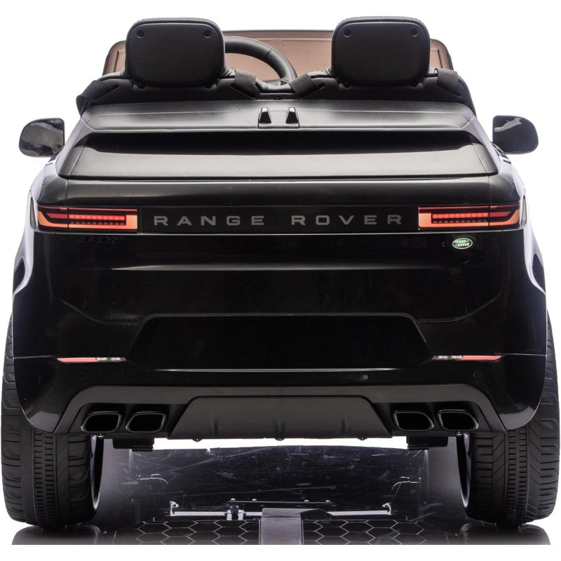 Auto Elettrica 24V per Bambini 2 Posti Range Rover Sport con Sedile in Pelle Cintura 3 Punti Telecomando – Variante Nero