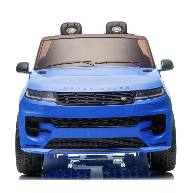 Auto Elettrica 24V per Bambini 2 Posti Range Rover Sport con Sedile in Pelle Cintura 3 Punti Telecomando – Variante Blu