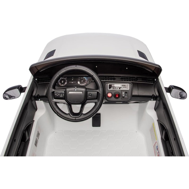 Auto Elettrica 24V per Bambini 2 Posti Range Rover Sport con Sedile in Pelle Cintura 3 Punti Telecomando – Variante Bianco