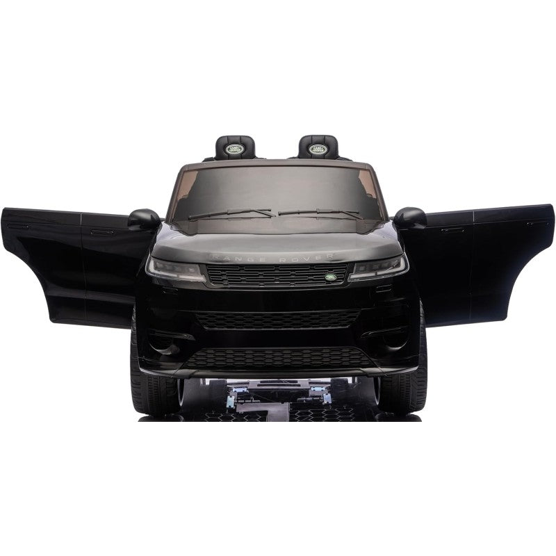 Auto Elettrica 24V per Bambini 2 Posti Range Rover Sport con Sedile in Pelle Cintura 3 Punti Telecomando – Variante Nero