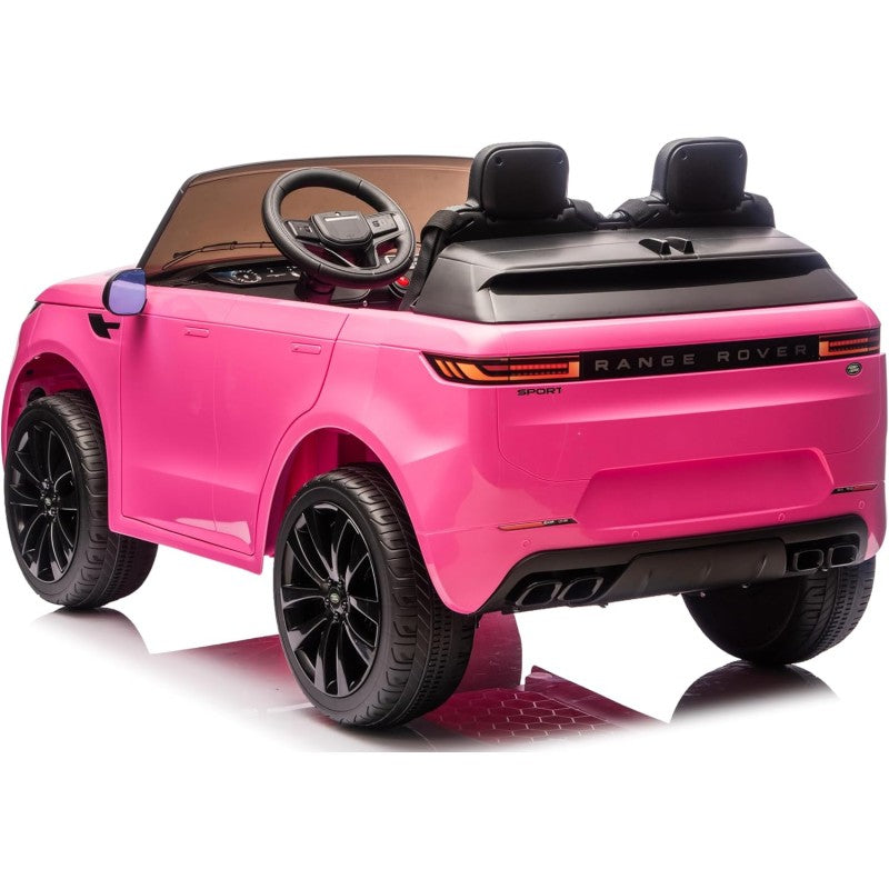 Auto Elettrica 24V per Bambini 2 Posti Range Rover Sport con Sedile in Pelle Cintura 3 Punti Telecomando – Variante Rosa