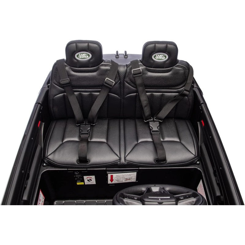 Auto Elettrica 24V per Bambini 2 Posti Range Rover Sport con Sedile in Pelle Cintura 3 Punti Telecomando – Variante Nero
