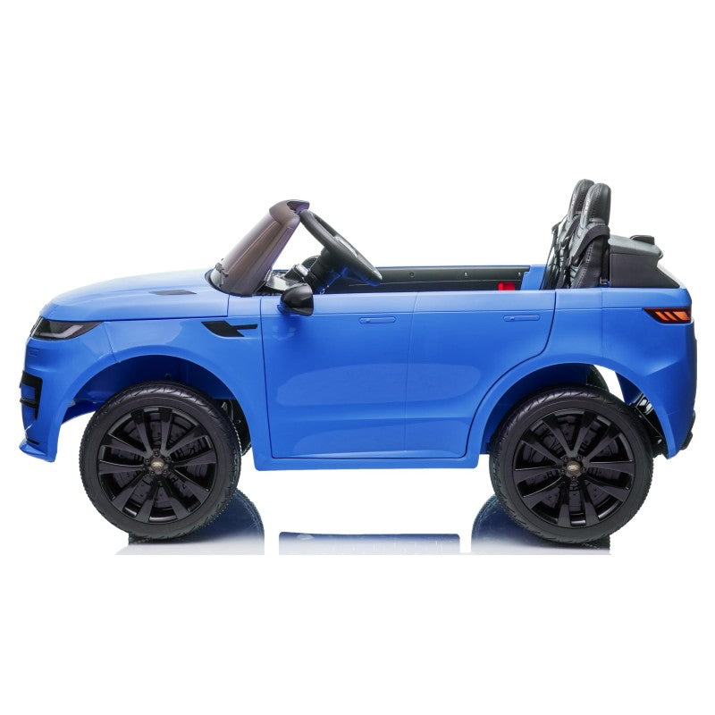 Auto Elettrica 24V per Bambini 2 Posti Range Rover Sport con Sedile in Pelle Cintura 3 Punti Telecomando – Variante Blu