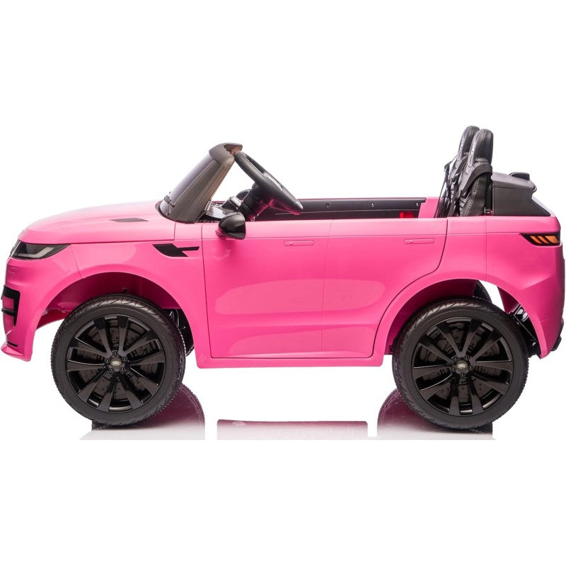 Auto Elettrica 24V per Bambini 2 Posti Range Rover Sport con Sedile in Pelle Cintura 3 Punti Telecomando – Variante Rosa