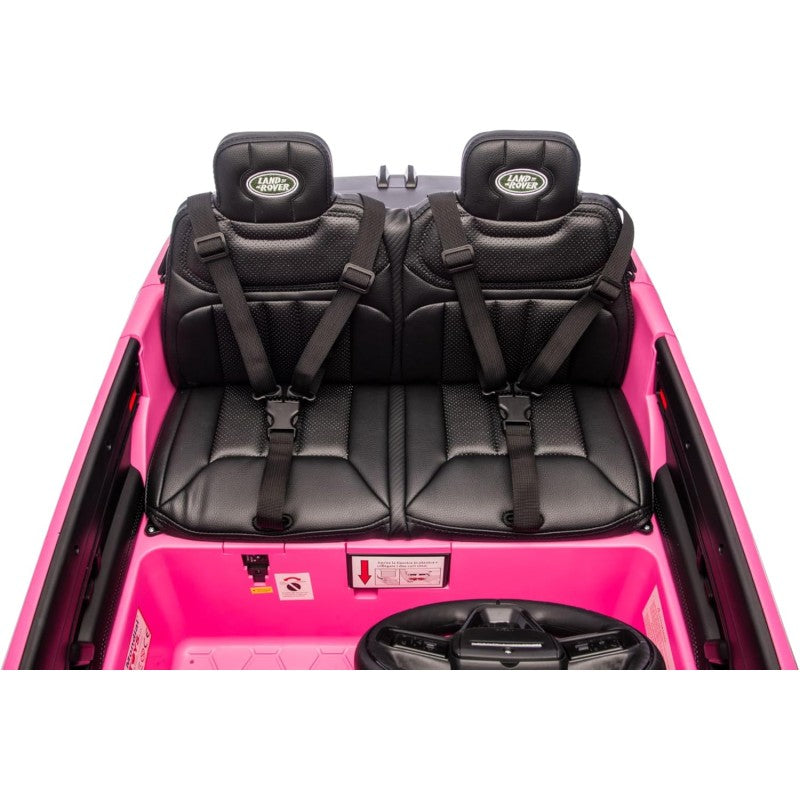 Auto Elettrica 24V per Bambini 2 Posti Range Rover Sport con Sedile in Pelle Cintura 3 Punti Telecomando – Variante Rosa