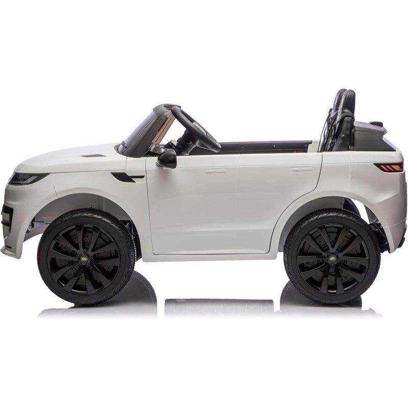 Auto Elettrica 24V per Bambini 2 Posti Range Rover Sport con Sedile in Pelle Cintura 3 Punti Telecomando – Variante Bianco