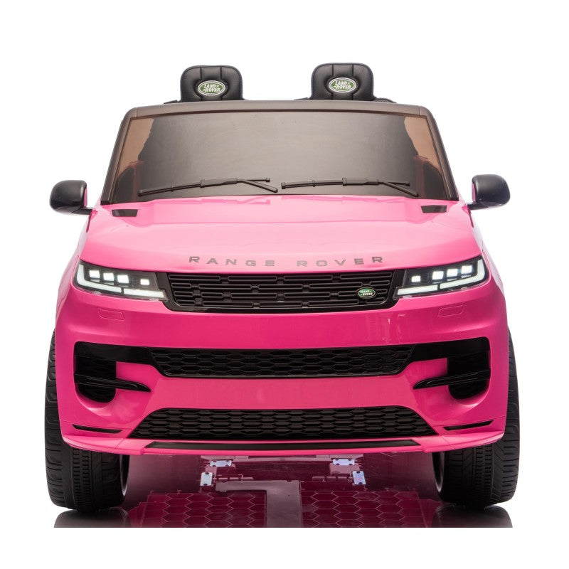 Auto Elettrica 24V per Bambini 2 Posti Range Rover Sport con Sedile in Pelle Cintura 3 Punti Telecomando – Variante Rosa