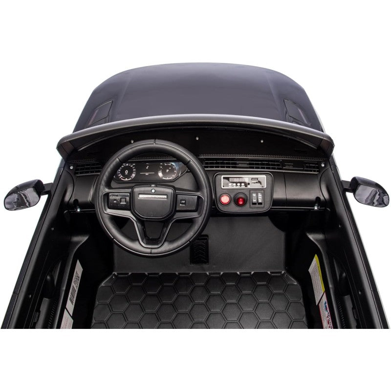 Auto Elettrica 24V per Bambini 2 Posti Range Rover Sport con Sedile in Pelle Cintura 3 Punti Telecomando – Variante Nero