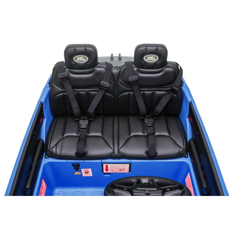 Auto Elettrica 24V per Bambini 2 Posti Range Rover Sport con Sedile in Pelle Cintura 3 Punti Telecomando – Variante Blu