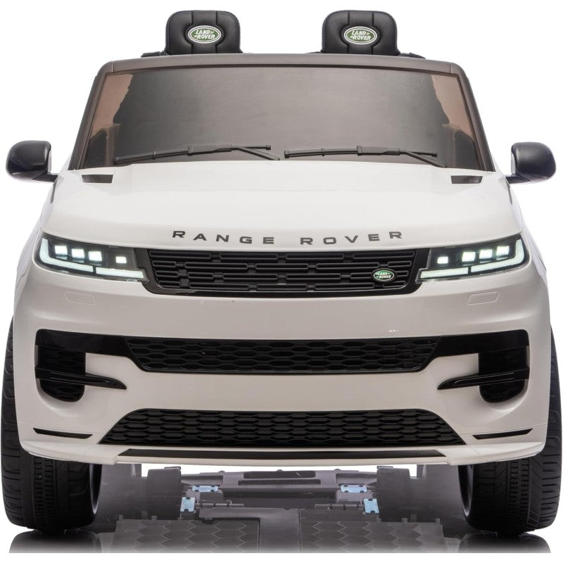 Auto Elettrica 24V per Bambini 2 Posti Range Rover Sport con Sedile in Pelle Cintura 3 Punti Telecomando – Variante Bianco